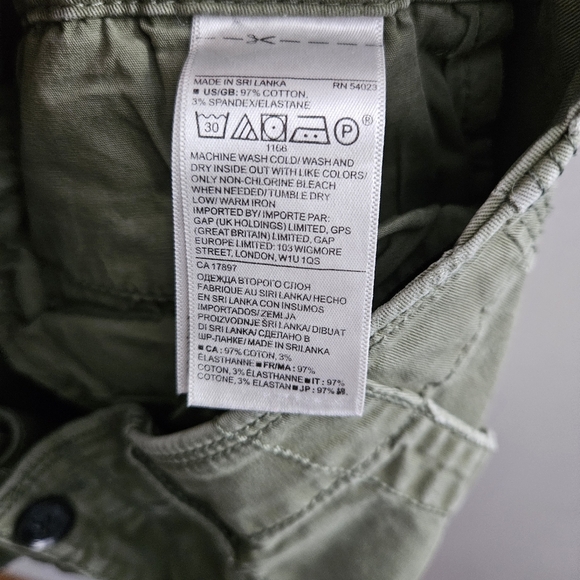 Banana Republic Olive Green Casual Pants Capri Cropped Rolled Neutral Solid - Picture 10 of 13